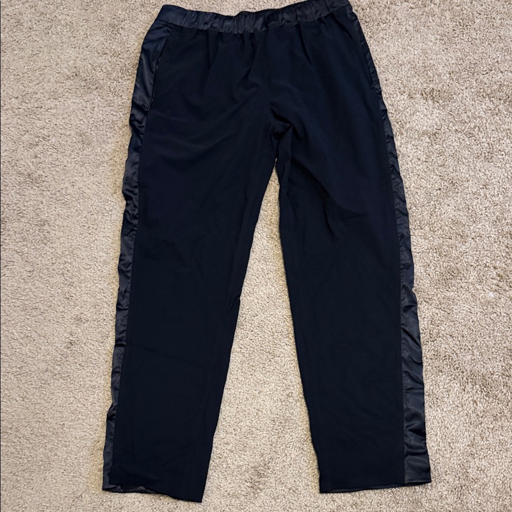Lululemon Athletica Black Joggers with Side Panels